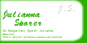 julianna sporer business card